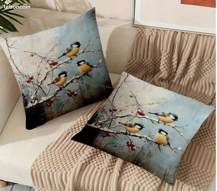 Lot De 2 Housses De Coussin Confortables En Polaire Pour Canapé-Lit