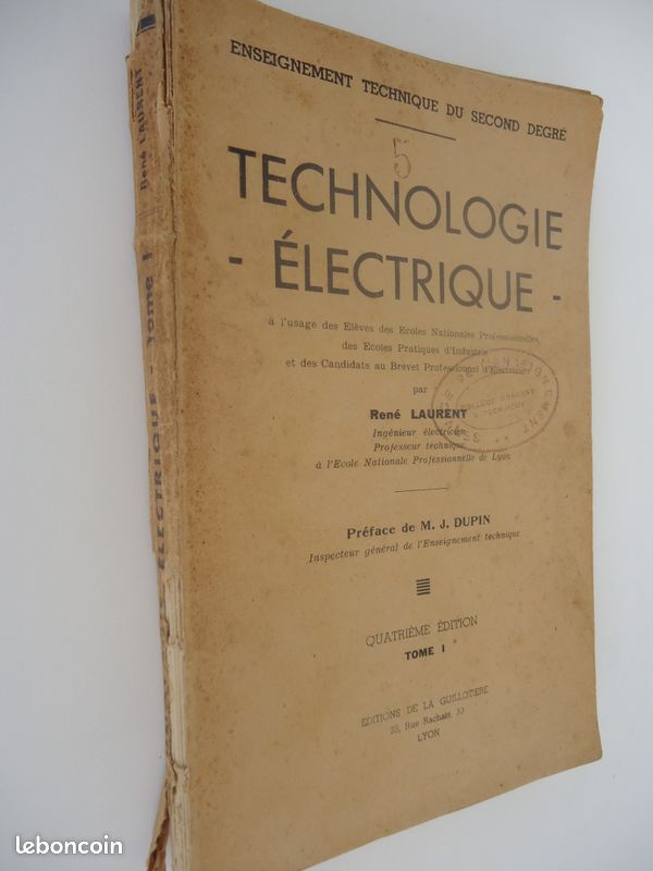 Livre Technologie Électrique Tome 1 (image 1)