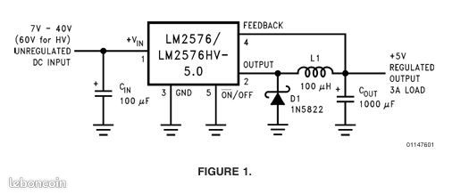 LM2576T adj lot de 10 circuit intégré régulateur tension découpage (image 2)