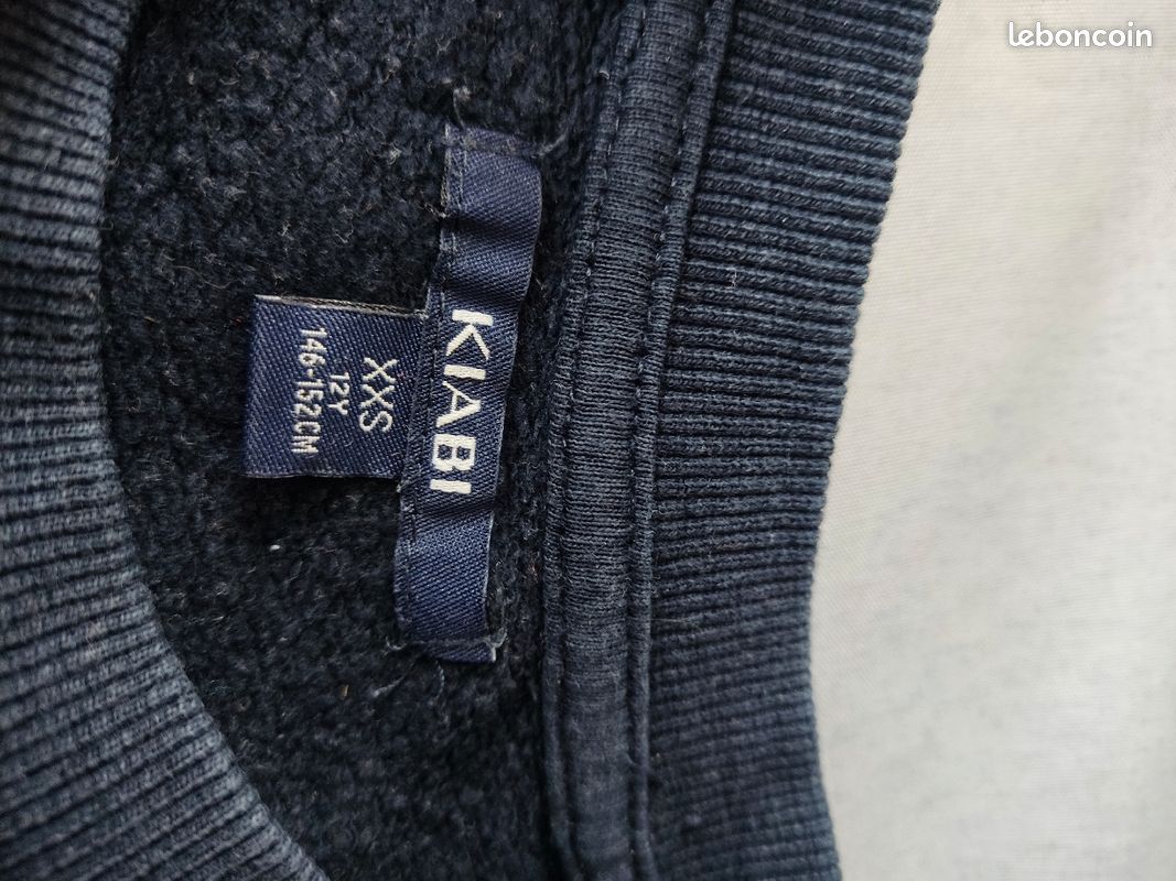 Sweat shirt bleu foncé Kiabi (image 3)