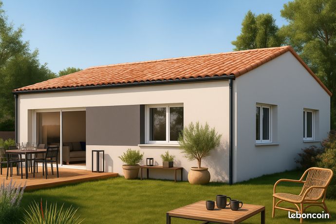 Maison neuve plain-pied 69 m² avec terrain viabilisé de 399 m² à Cruscades