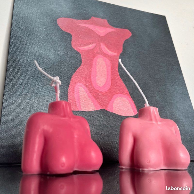 Bougie buste rose (image 3)