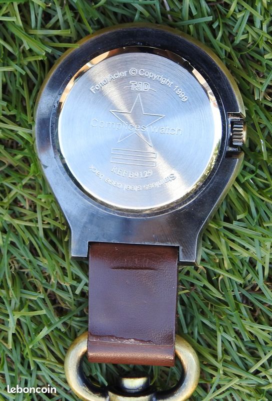 Montre De Poche Klox Avec Boussole Et Clip Mousqueton - Boîtier Argenté 40mm - Cadran Vert Lumineux - Mouvement Quartz - Neuf Avec Boîte