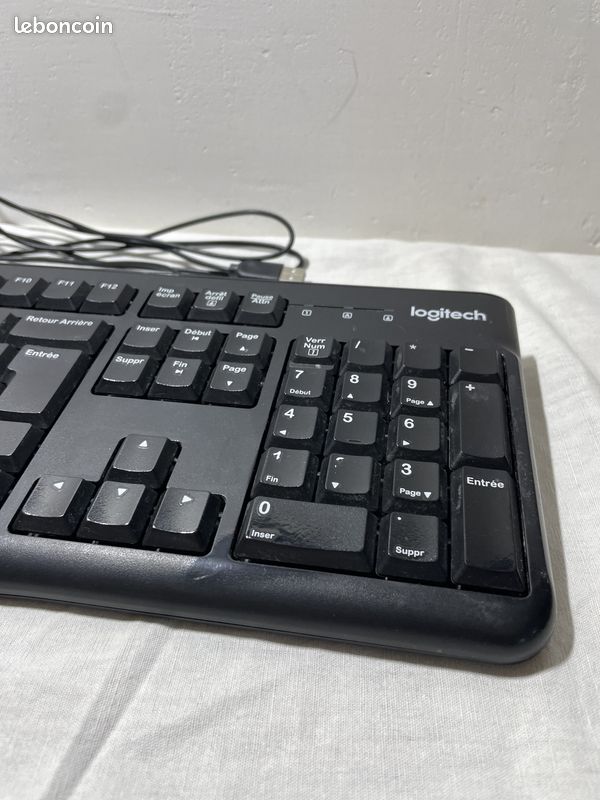 Clavier filaire Logitech K120 azerty - USB, état correct (image 3)