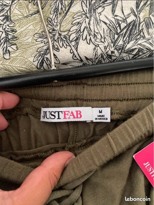 Sarouel Ample En Coton épais Kaki - Marque Fantazia Shop, Neuf Avec étiquettes, Taille Grande