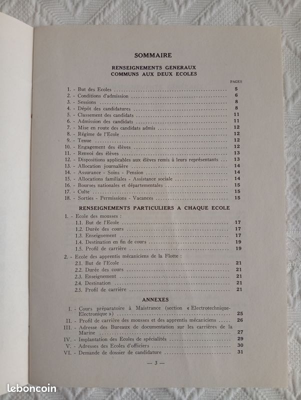 Livret/notice Marine Nationale (image 3)