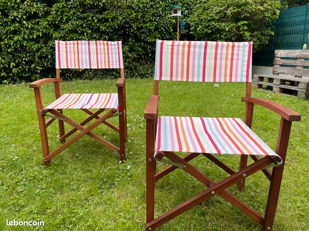 Chaise en bois et tissu (image 4)