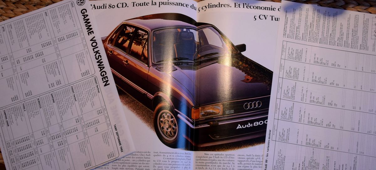 Brochure Catalogue Audi 80 - 1982 - Essence Diesel - Équipement auto