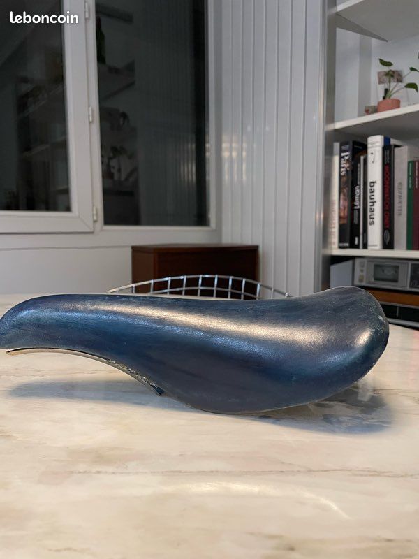 Selle De Vélo Vintage Selle San Marco Concor Light - Cuir Bleu, Pour Vélo De Course Ou VTT Années 90
