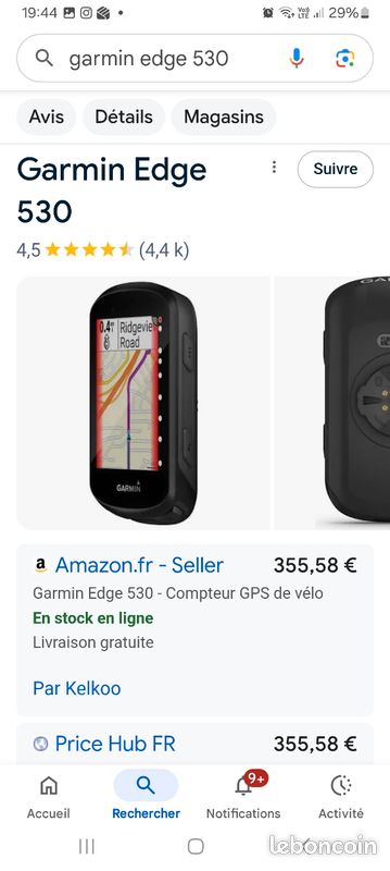 GPS Vélo Garmin Edge 530 NEUF Avec Cartographie - Ordinateur De Cyclisme