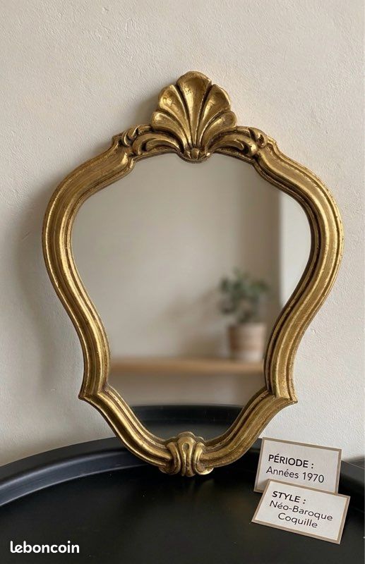 Lot De 3 Miroirs Miniatures Vintage Dorés - Maison De Poupée 5,5 Cm - Accessoire Déco En Résine - Artisanat Baroque