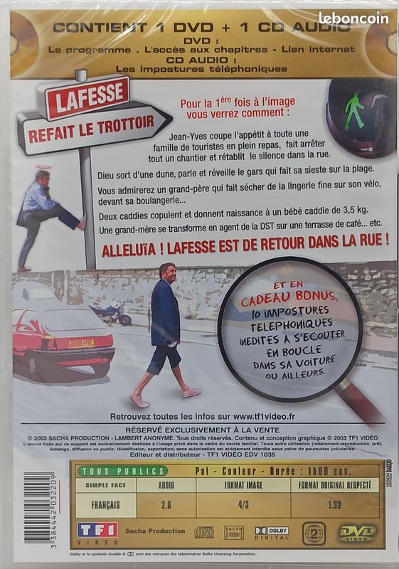 DVD Lafesse refait le trottoir (Neuf Sous Blister) (image 2)