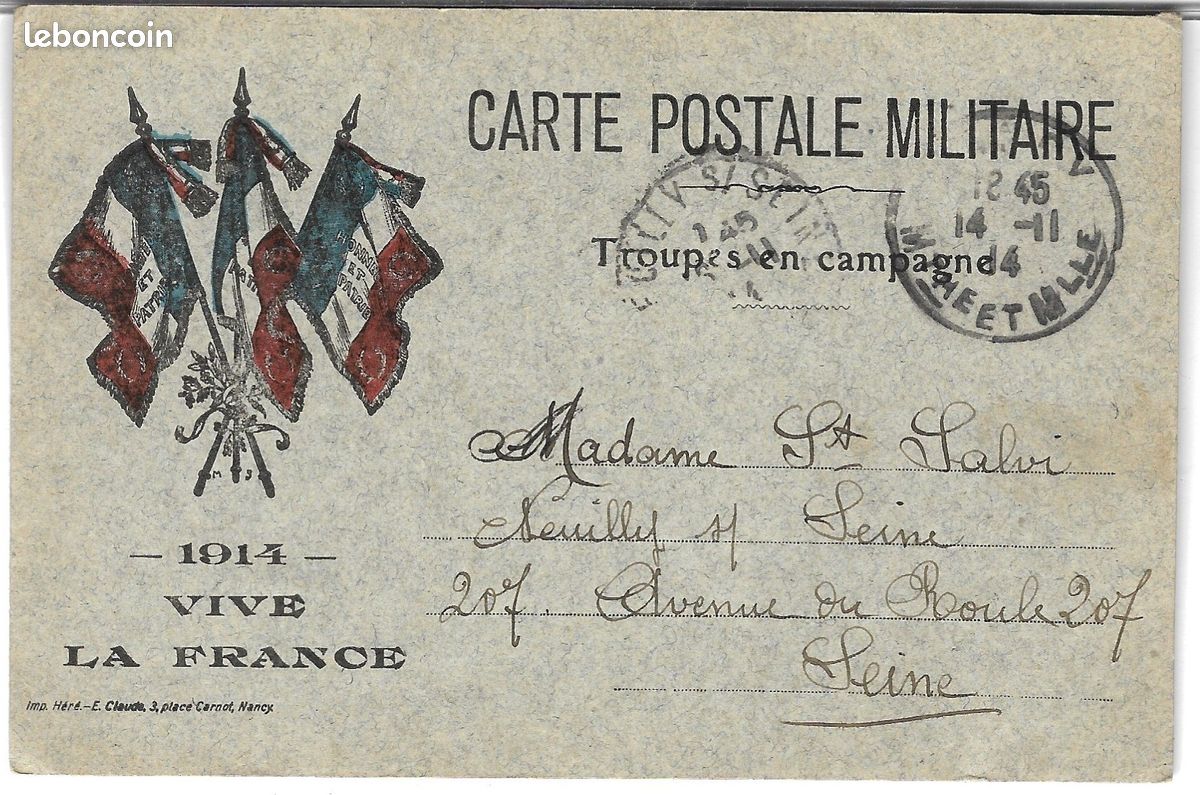 Rarissime Carte postale photo 14-18 localisée - Collection