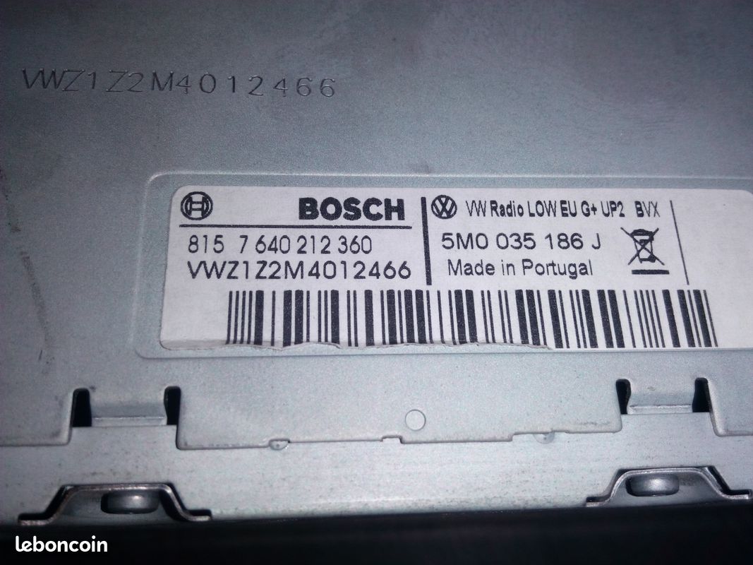Poste radio CD d'origine VW POLO 5 (image 3)