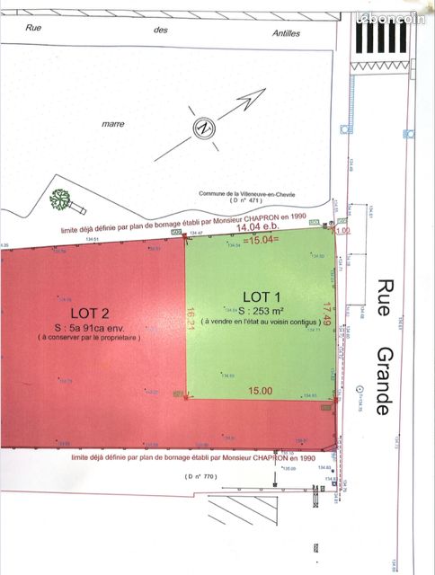Terrain 591 m² · à La Villeneuve-en-Chevrie · 591 m² · 81 000 €