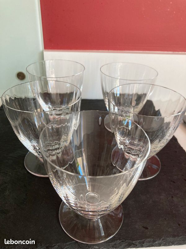 5 verres BACCARAT FLEUR OPTIQUE 8,2cm (image 1)