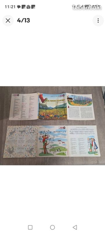 Lot de 5 très ancien 45 T , microsillon RONDES ,CONTES .... Des années 70 (image 10)
