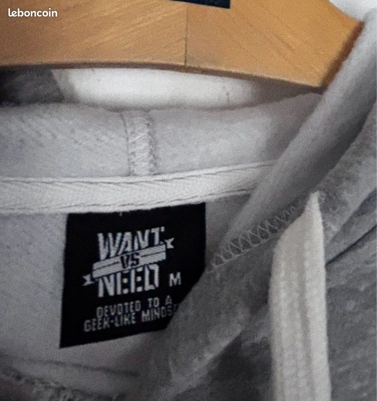 Illest/Want vs Need LARGE Hoodie, taille M, neuf (image 4)