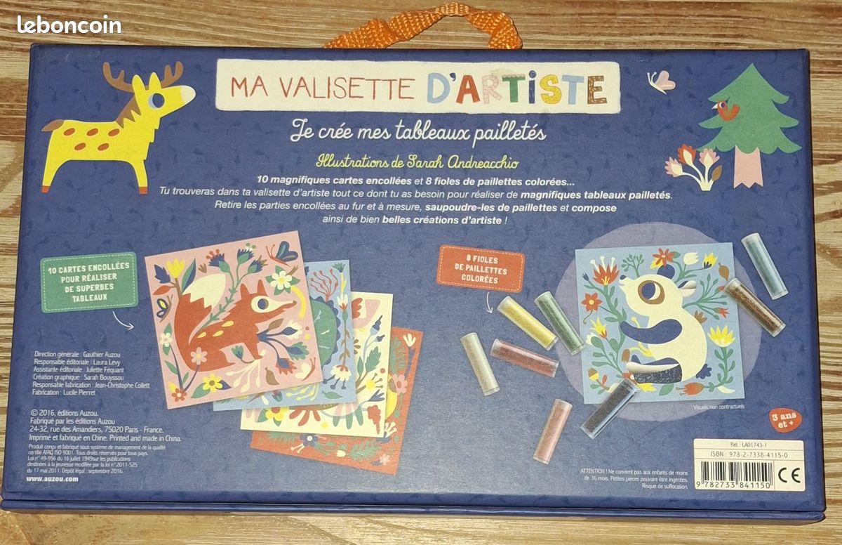 Jeu créatif "Ma Valisette d'Artiste" tableaux pailletés (image 2)