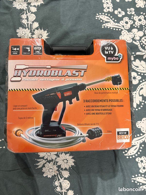 Titre : Pistolet nettoyeur haute pression sans fil Hydroblast 21V – Neuf jamais servi (image 1)