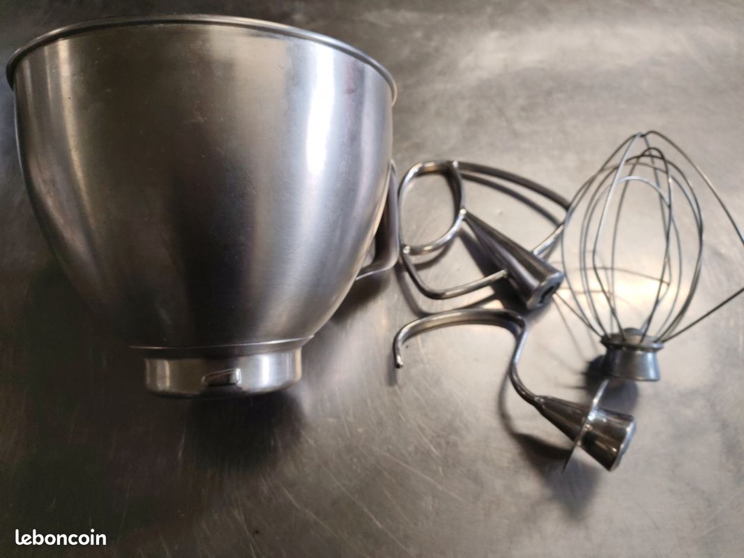 Bol Mélangeur En Acier Inoxydable Honseadek - Compatible KitchenAid 4.5QT/5QT, Passe Au Lave-Vaisselle