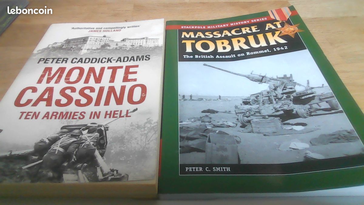 Lot de 2 livres en anglais sur la campagne d'Afrique du Nord et d'Italie (Seconde Guerre mondiale) (image 1)