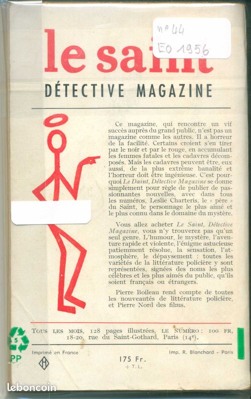 Polars auteurs Leslie Charteris Le Saint devient nourrice sèche EO (image 2)