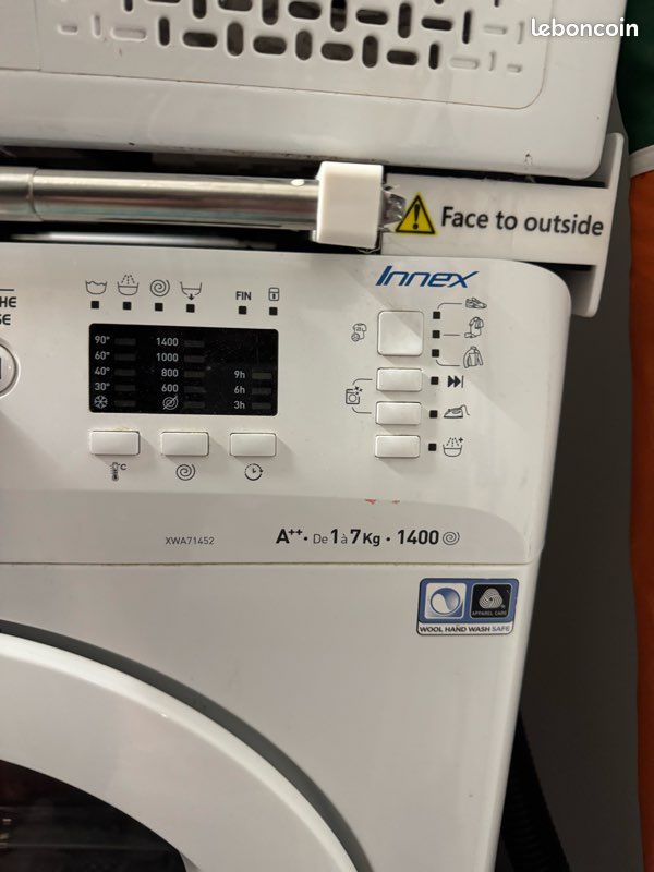 Lave linge Indesit 7kg acheté en 2020 (image 2)