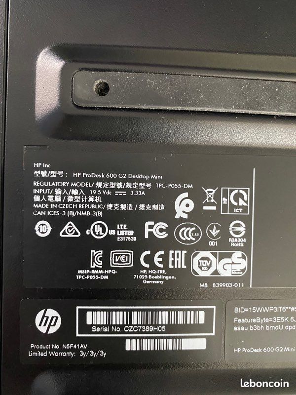 Mini PC HP ProDesk 600 G2 excellent état (image 3)