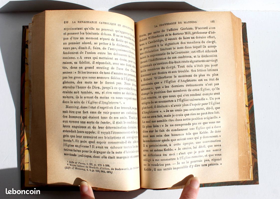 LA RENAISSANCE CATHOLIQUE EN ANGLETERRE AU XIXe SIECLE de THUREAU 2e PARTIE 1923 / ANCIEN LIVRE (image 3)