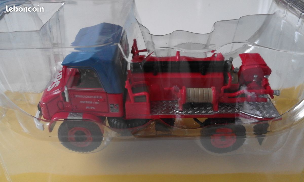 Camion De Pompiers Mercedes Unimog 4x4 - Modèle Réduit Hachette échelle 1/43, N°14, Occasion Très Bon état