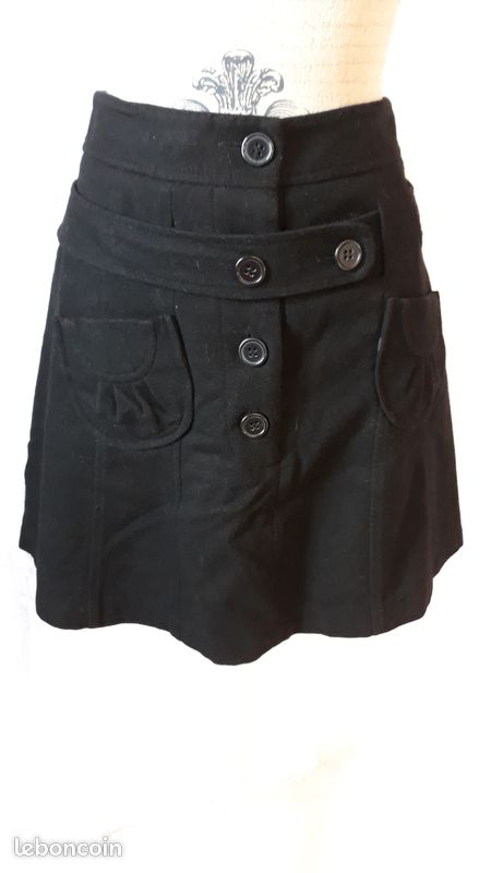 Nana58 Jupe femme "Promod", noire, T 38 (image 1)