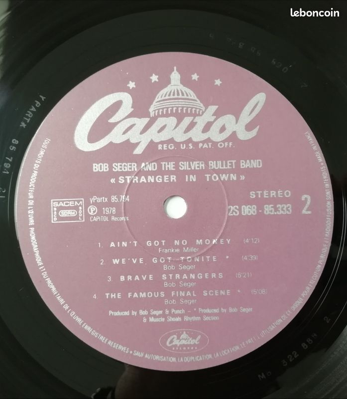 Bob Seger and The Silver Bullet Band Disque vinyle 33 tours LP Stranger in town (image 7)