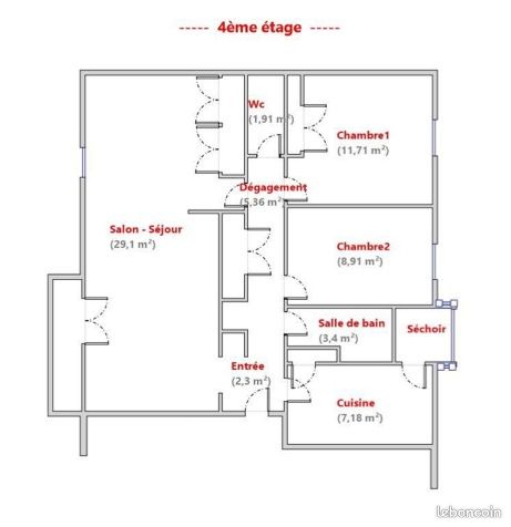 Appartement 3 pièces 70 m² · à Nîmes · 70 m² · 735 €/mois