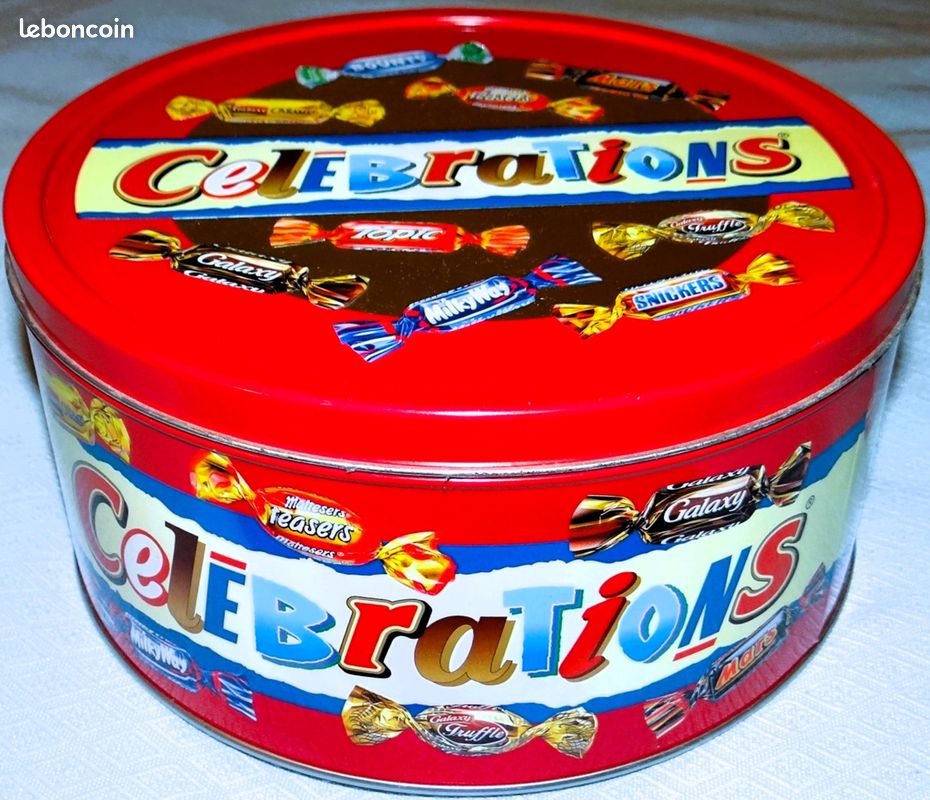 BESTonZON Boîte Ronde Décorative Tôle Pour Bonbons Et Biscuits Coffret De Noël Avec Couvercle Pour Rangement