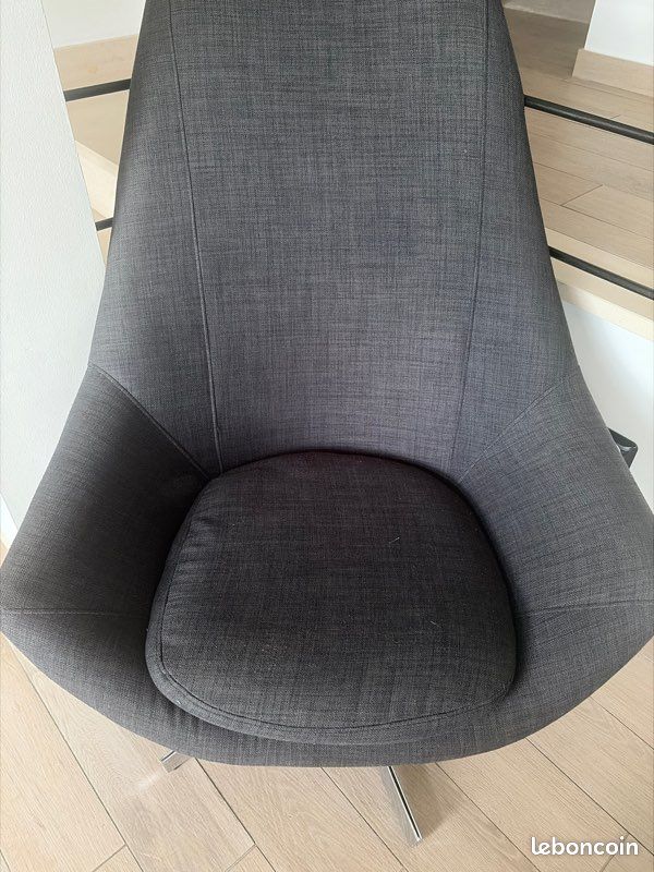Fauteuil design gris (image 1)