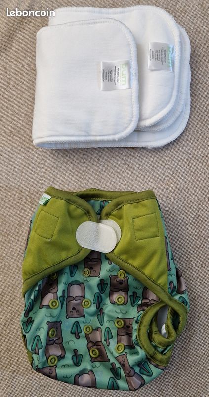 Couche Bum diapers lavable avec 2 Inserts de 0 à 3 ans neuve (image 1)