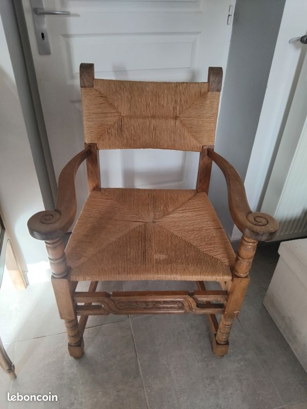 2 chaises/ fauteuils en bois (image 4)