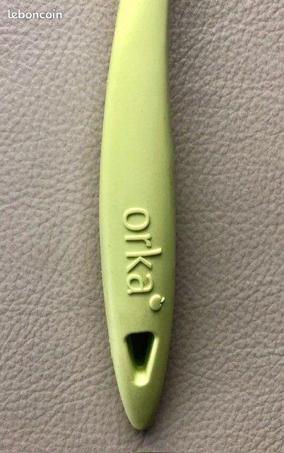 2 spatules de Cuisine neuves en Silicone vert -marque Orka - Antiadhésif - Résistant à la Chaleur (image 5)