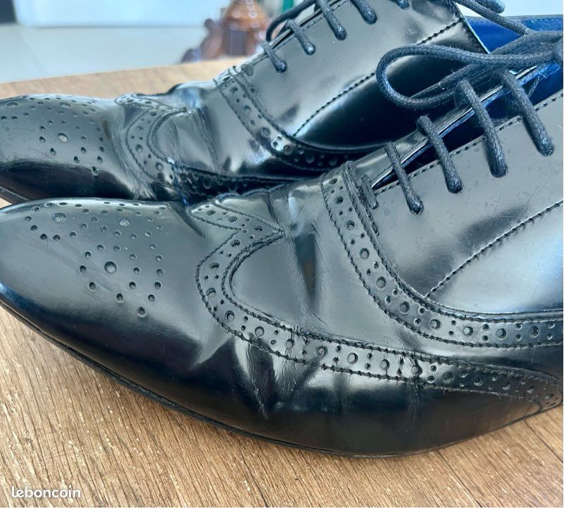 Chaussures homme Richelieu noir (image 9)