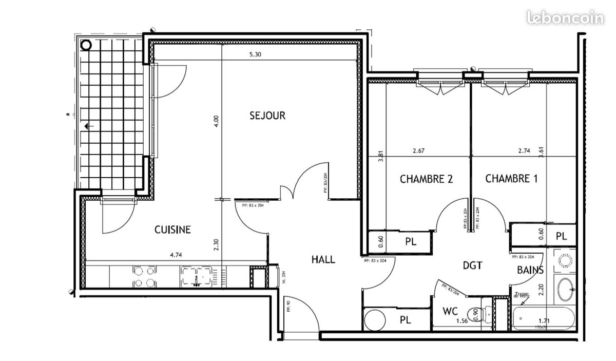 Appartement 3 pièces 74 m² · à Faverges-Seythenex · 74 m² · 238 000 €