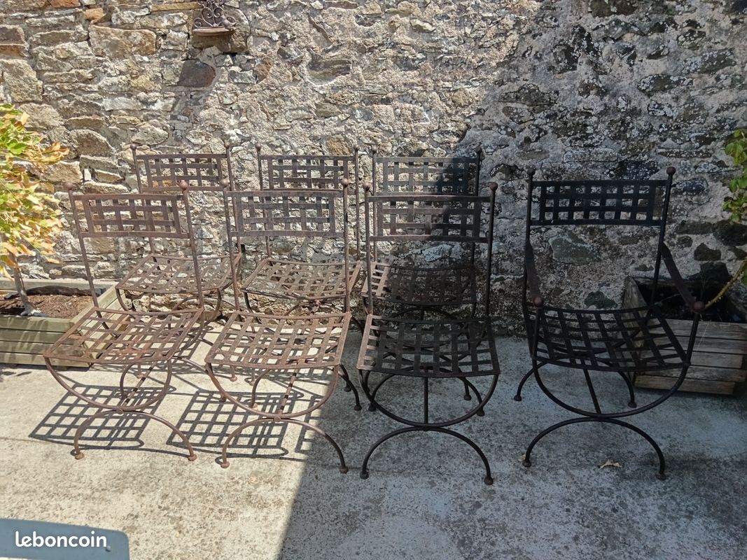Chaises fer forgé (image 1)