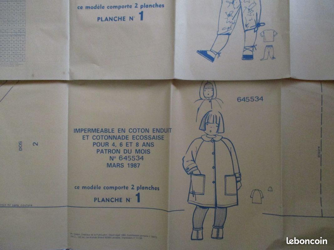PATRON POUPÉE ENFANT Modes et Travaux 2024 05 mai non découpé sans la