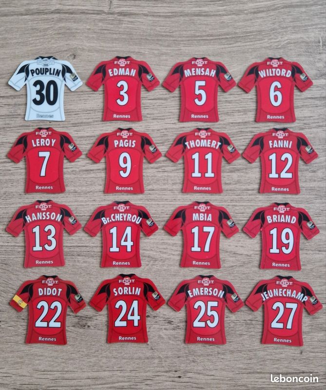 16 MAGNET JUST FOOT 2008 EQUIPE STRASBOURG COMPLETE RARE NO PANINI