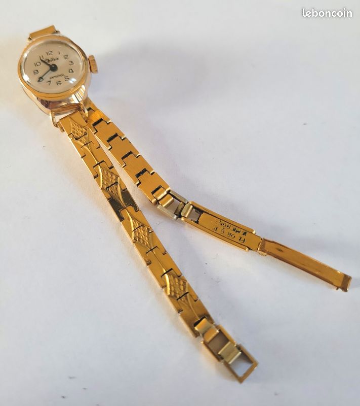 Montre Polaris Vintage Femme Des Années 50/60 - Boîtier Plaqué Or 14mm - Mécanique