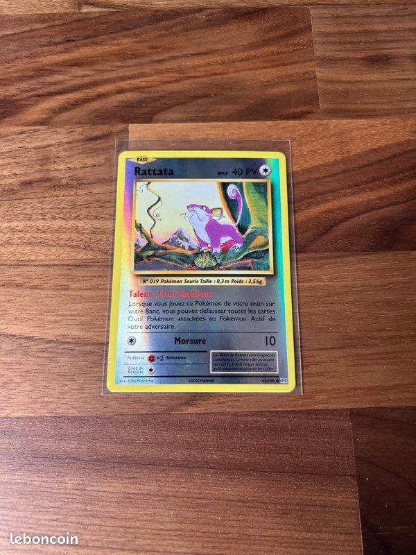 Carte Pokmon - Rattata 66/108 holographique - Xy Evolution 2016 -  Collection