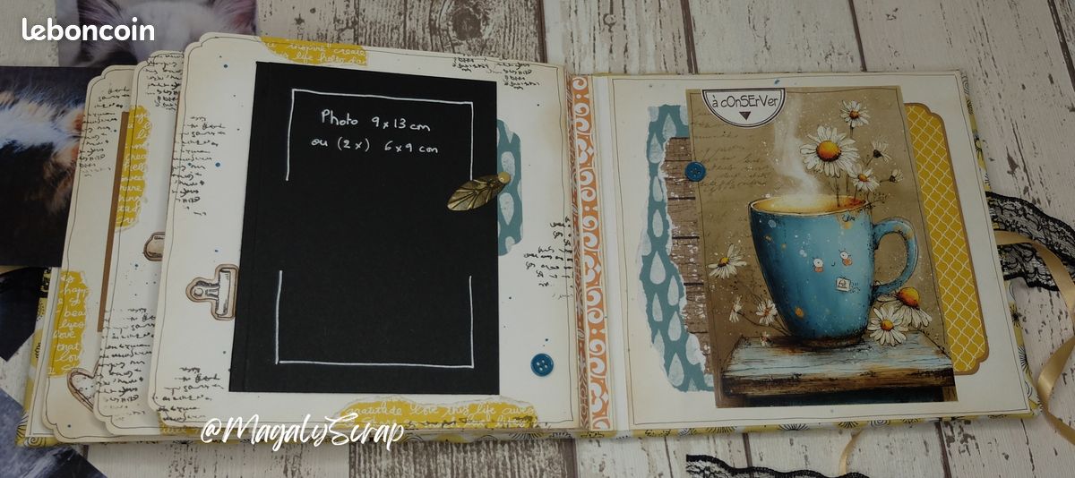 Album Scrapbooking Pétillant Couvertures tissu - Version "Jaune" (image 10)