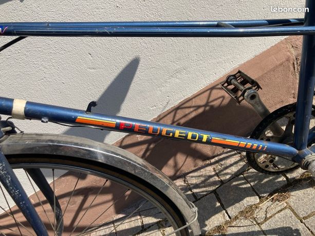 Selle cuir PEUGEOT SPORT vélo course ancien 1940 - 1960 old bicycle randonneuse