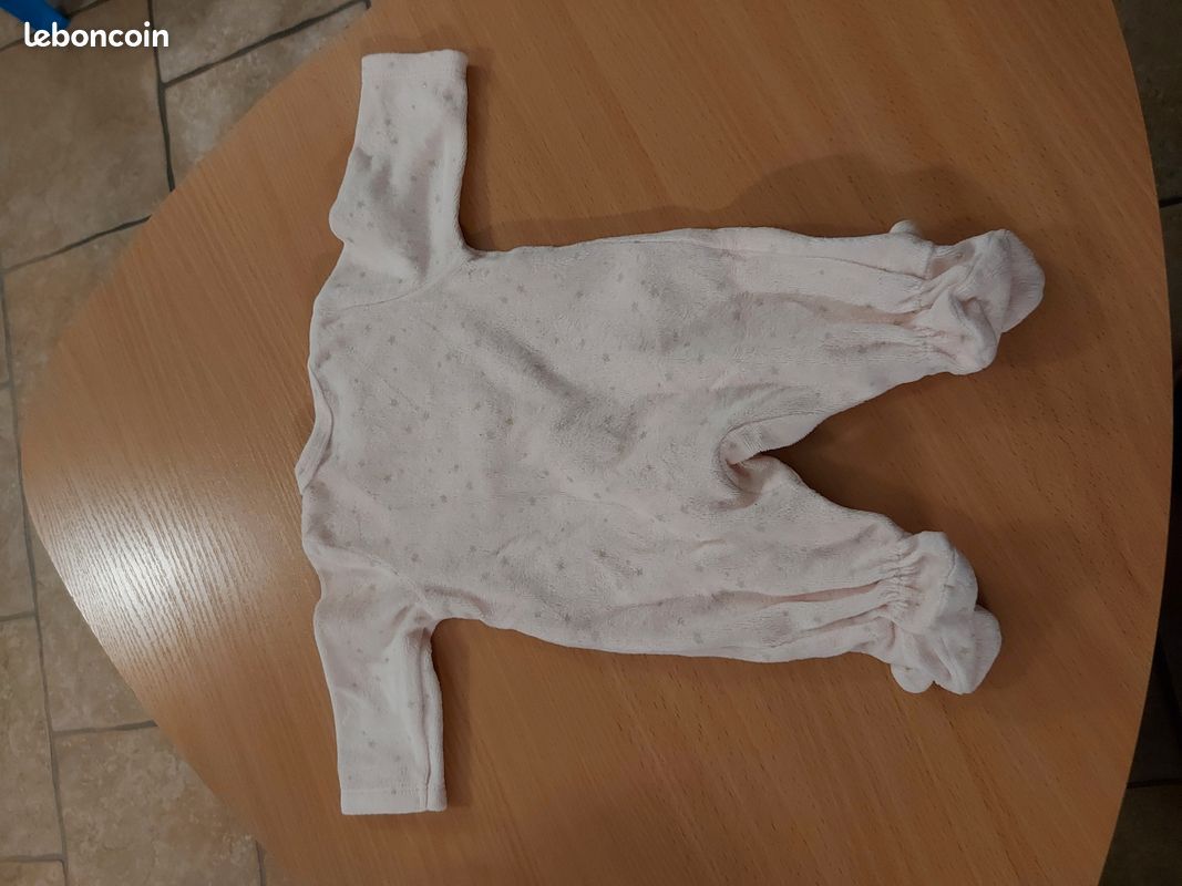 Lot de 4 pyjamas velours 1 mois (image 5)