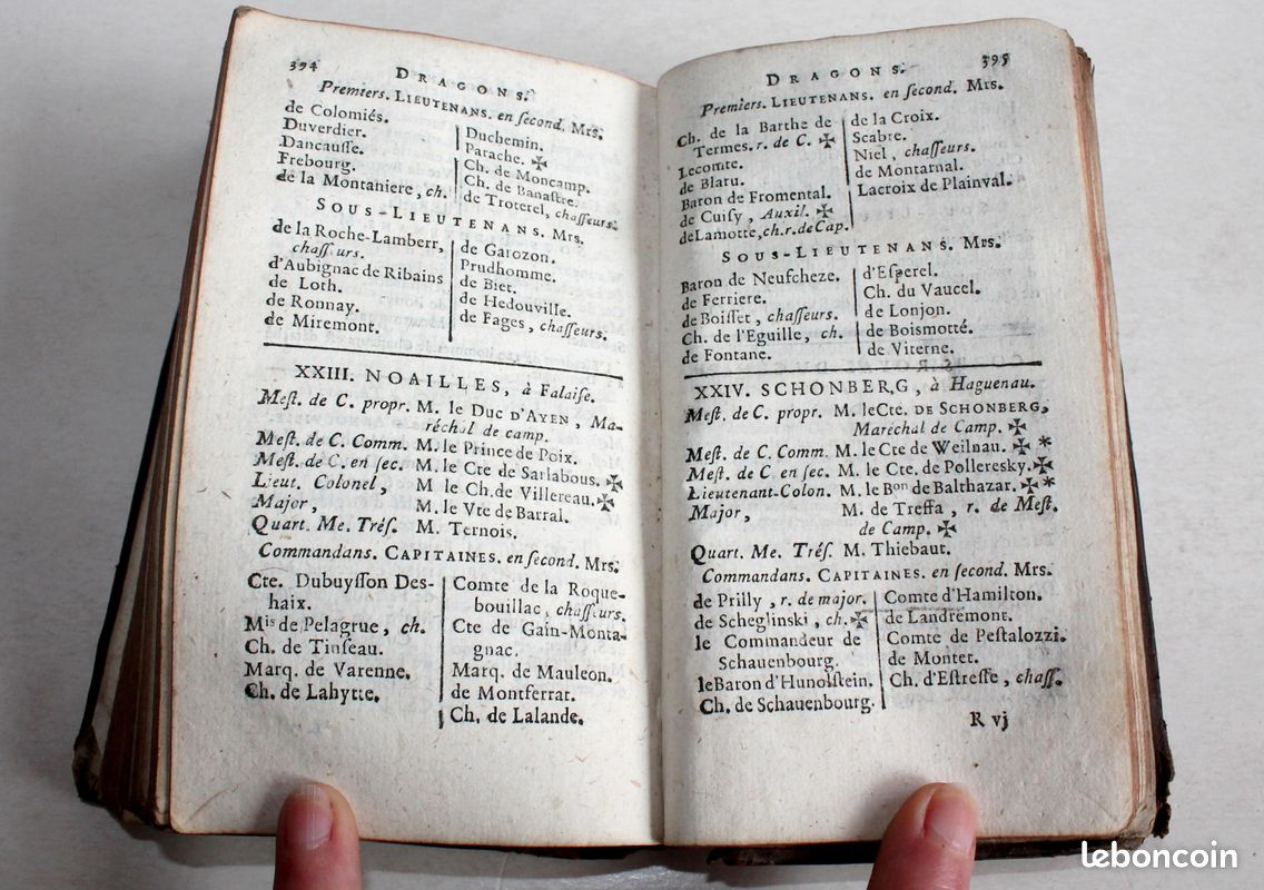 ETAT MILITAIRE DE FRANCE POUR L'ANNEE 1779, 21e EDITION par DE ROUSSEL MILITARIA (image 4)